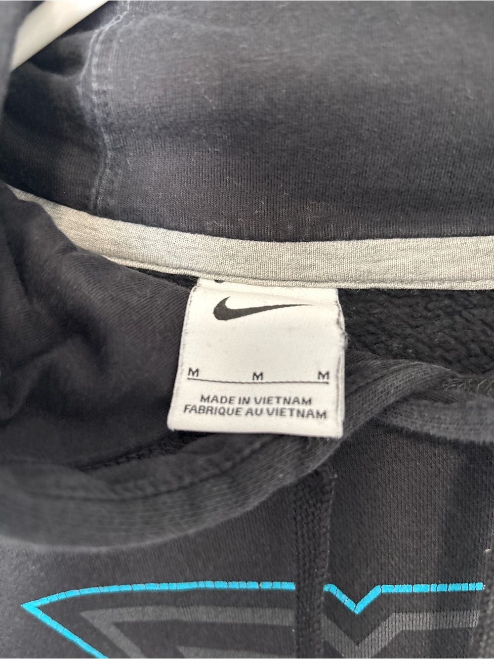 Nike Black Hoodie with Teal Marquette Crest - Picture 2 of 2